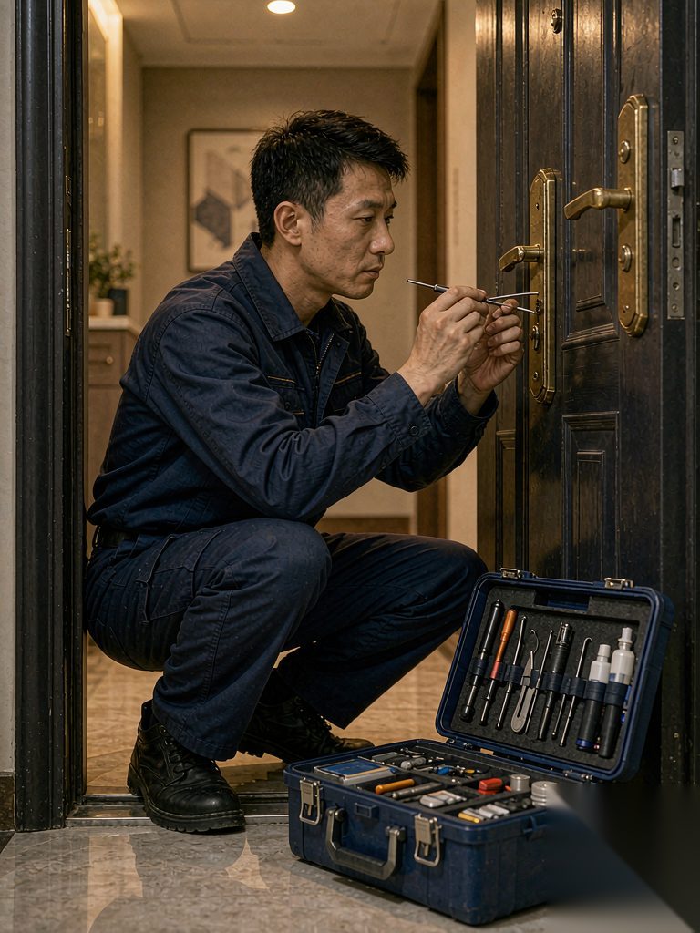老谢开锁师傅上门为南昌市民开锁换锁